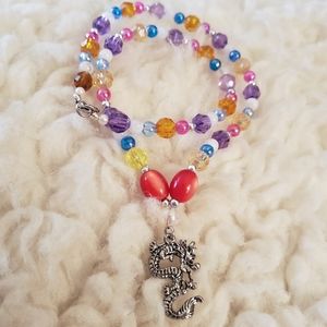 Dragon Beaded Multicolored Necklace